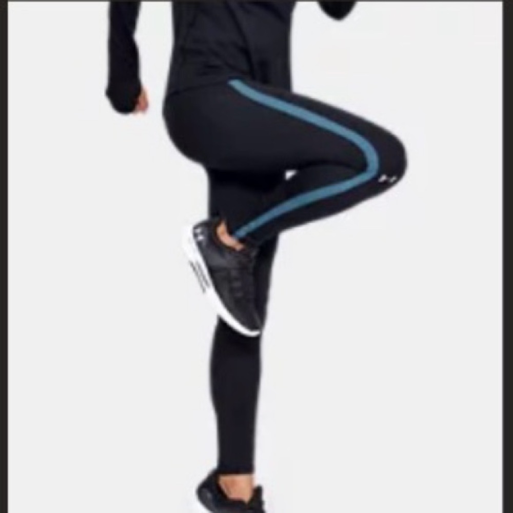 Under Armour Cozy Leggings - Black and Blue